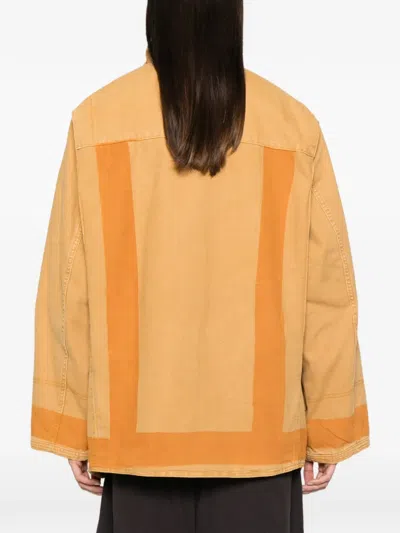 6397 패널 하이 넥 코트 In Orange