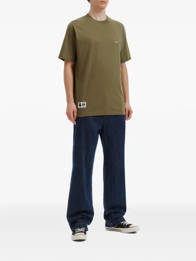 Fingercroxx Logo-patch Cotton T-shirt In Multi