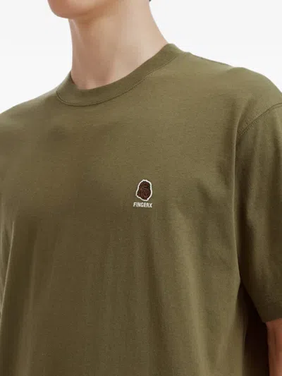 Fingercroxx Logo-patch Cotton T-shirt In Multi