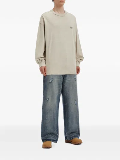 Five Cm Logo-print Long-sleeve T-shirt In Neutral