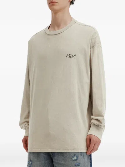 Five Cm Logo-print Long-sleeve T-shirt In Neutral