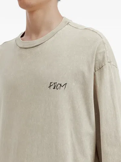 Five Cm Logo-print Long-sleeve T-shirt In Neutral