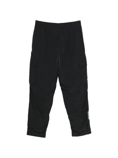 Ea7 Logo-print Cargo Pants In Black