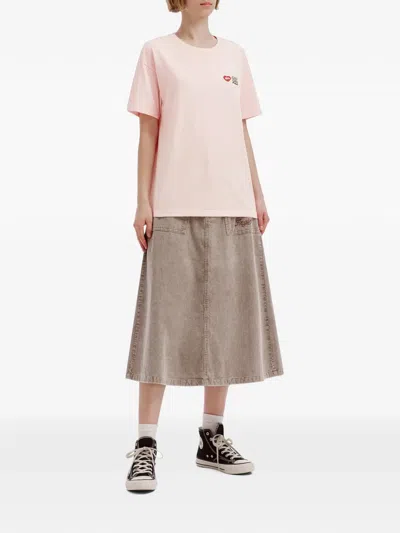 Fingercroxx Logo-print T-shirt In Pink