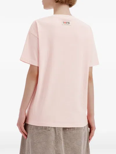 Fingercroxx Logo-print T-shirt In Pink