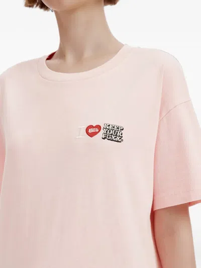 Fingercroxx Logo-print T-shirt In Pink