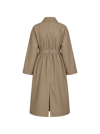 Ossou Arma Belted Coat In Brown