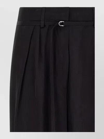 Dries Van Noten Peacha Tailored Pants Pleated Front Belt In Pattern