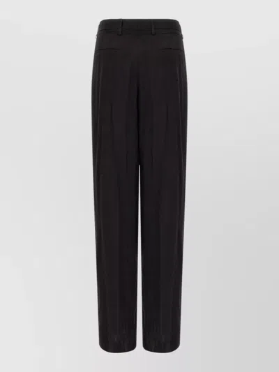 Dries Van Noten Peacha Tailored Pants Pleated Front Belt In Pattern