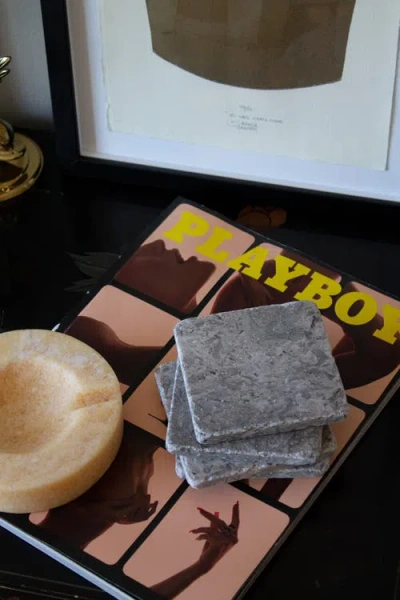 Goldie Home Marble Coaster Set In Multi