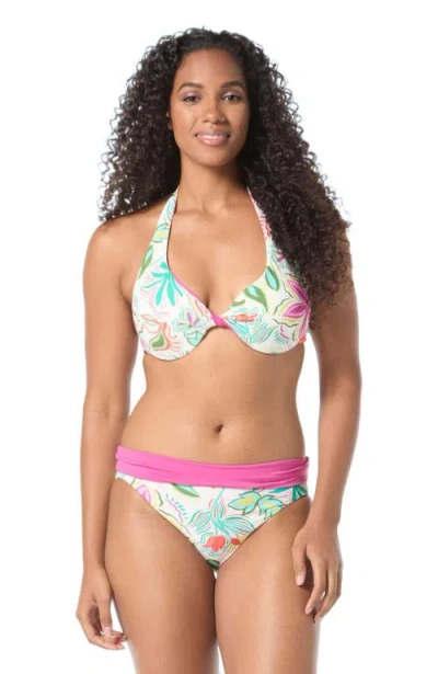 Coco Reef Verso Bra Sized Twist Reversible Bikini Swim Top In Multi