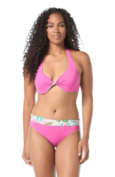 Coco Reef Verso Bra Sized Twist Reversible Bikini Swim Top In Multi
