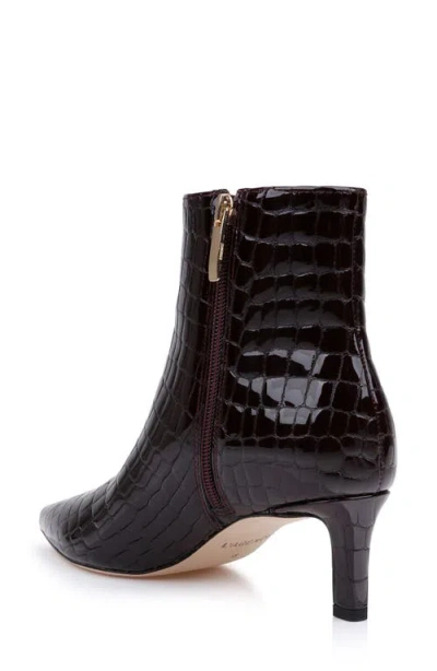 L'agence Lilly Ii Booties Deep Port Croco In Black