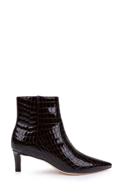 L'agence Lilly Ii Booties Deep Port Croco In Black