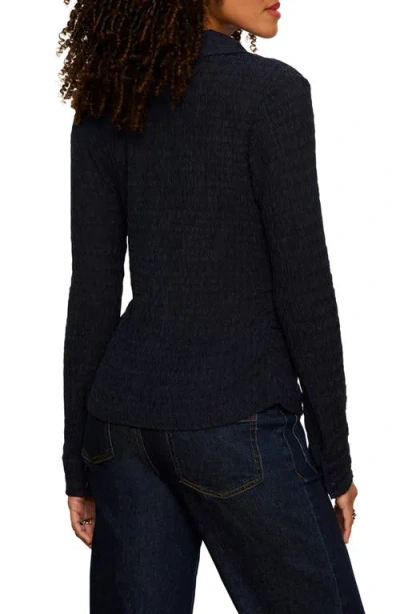 Sanctuary Juno Textured Button-up Top In Blue