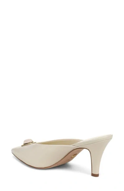 Veronica Beard Cabochon Leather Pointed Toe Mule In Nude