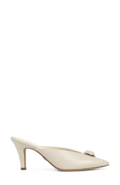 Veronica Beard Cabochon Leather Pointed Toe Mule In Nude