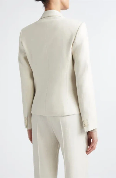Eleventy Herringbone Wool Blend Jacket In White