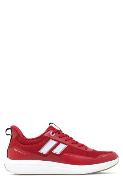 Piloti Paddock Trainer Sneaker In Red