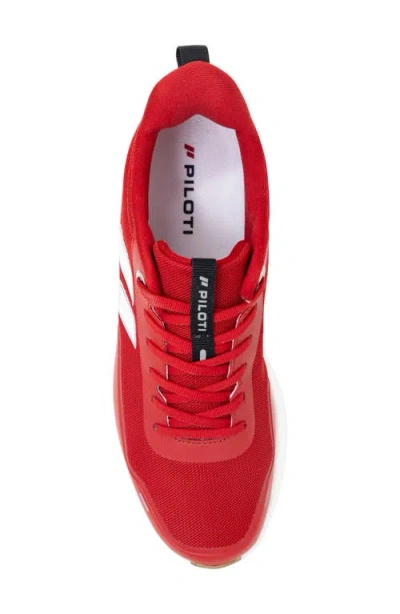 Piloti Paddock Trainer Sneaker In Red