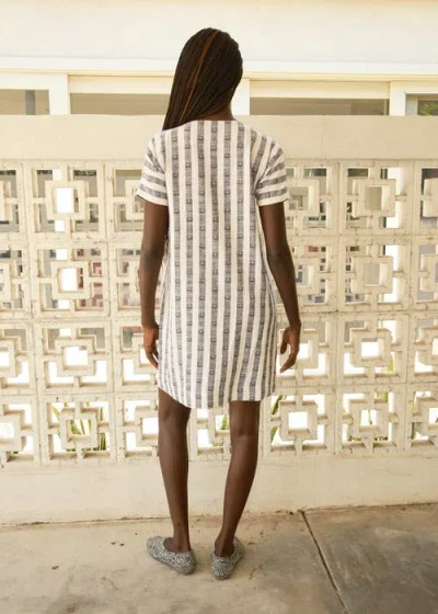 Ace & Jig Nat Button Front Mini Shift Dress In Multi