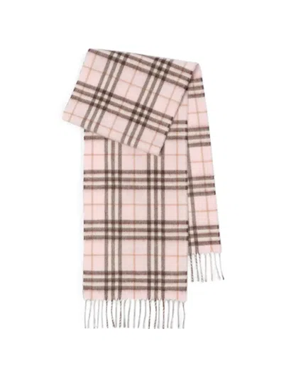 Burberry Check-pattern Scarf In Pink