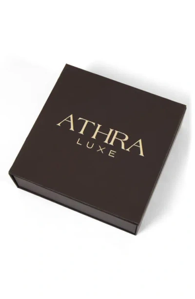 Athra Luxe Front-back Chain Drop Earrings In Turquoise Gold