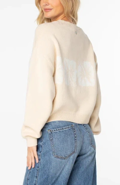 Roxy Hibiscus Harmony Sweater In Neutral