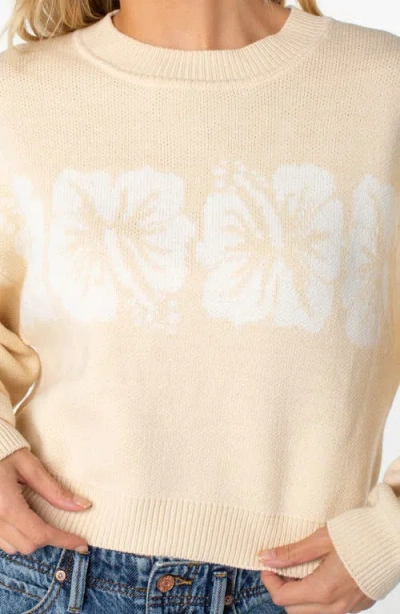 Roxy Hibiscus Harmony Sweater In Neutral