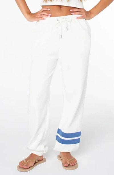 Roxy Sunset Stripe Sweatpants In White