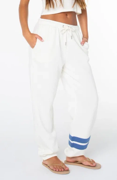 Roxy Sunset Stripe Sweatpants In White