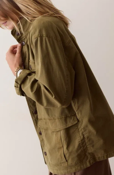 Marine Layer Blake Ripstop Utility Jacket In Brown