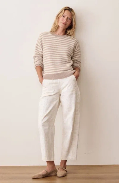 Marine Layer Juno Double Knit Long Sleeve Sweater In Red