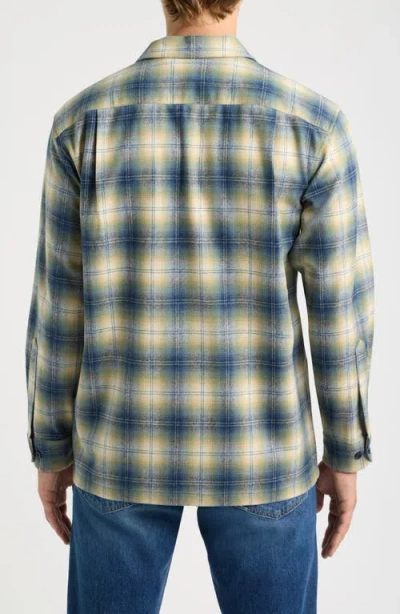 Pendleton Board Plaid Wool Flannel Button-up Overshirt In Multi