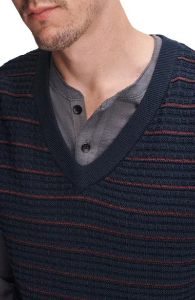 Rag & Bone Aaron Stripe V-neck Vest In Multi