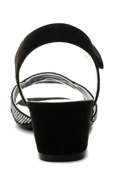 David Tate Wide Width Rona Sandal In Black