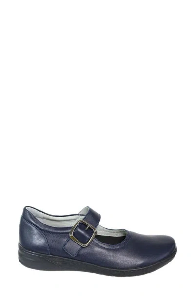 David Tate Pace Leather Mary Jane In Blue