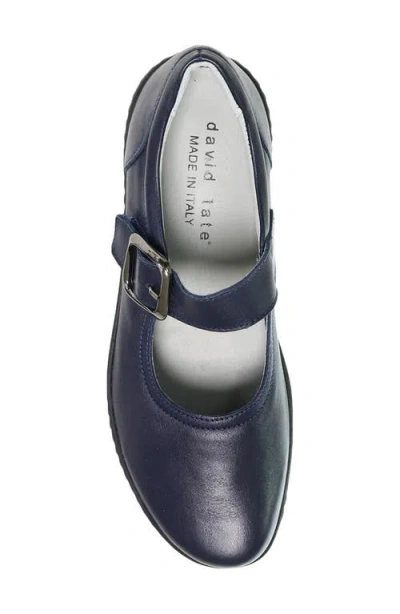 David Tate Pace Leather Mary Jane In Blue