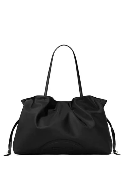 Tory Burch Ella Nylon Drawstring Tote In Black