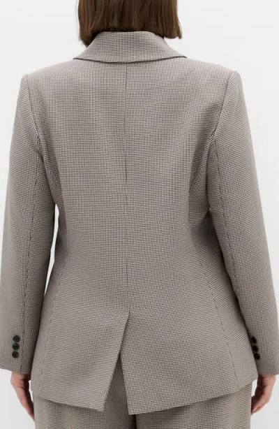 City Chic Hailey Checked Double Breasted Jacket In Multi