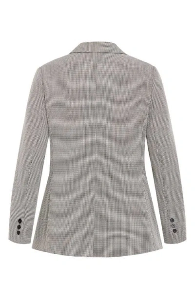 City Chic Hailey Checked Double Breasted Jacket In Multi