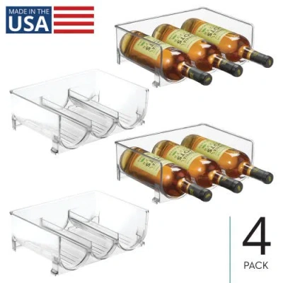 Idesign Stackable 3-section Bottle Holder In Transparent