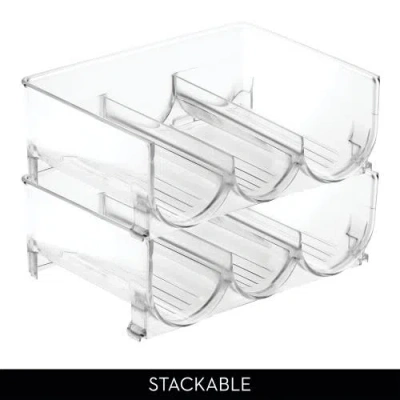 Idesign Stackable 3-section Bottle Holder In Transparent