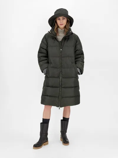 Weekend Max Mara Long-sleeved Down Jacket In Gray