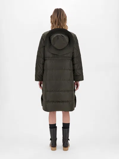 Weekend Max Mara Long-sleeved Down Jacket In Gray