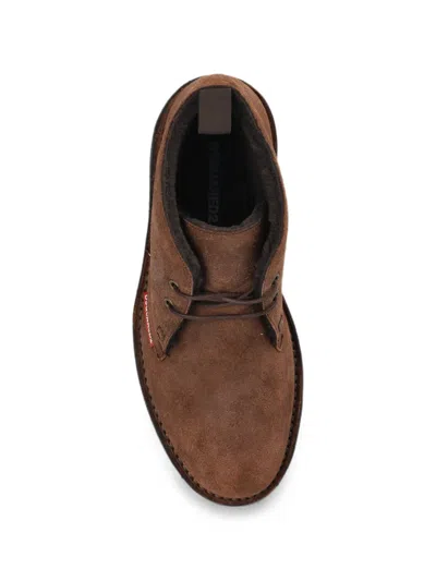 Dsquared2 Round-toe Ankle Boots In Brown