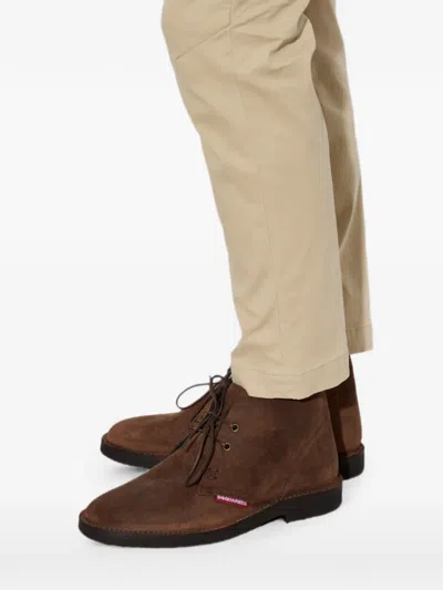 Dsquared2 Round-toe Ankle Boots In Brown