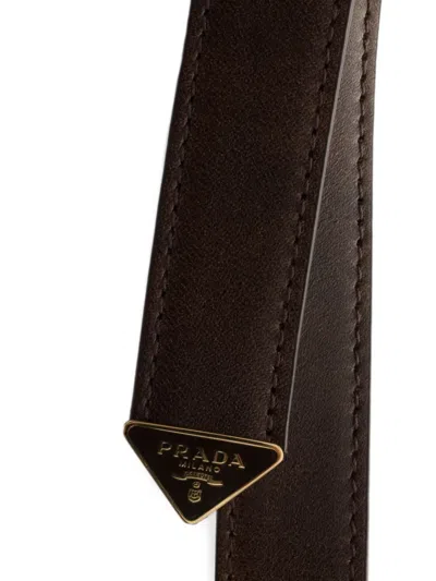 Prada Leather Belt In Brown