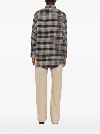 R13 Plaid-pattern Oversized Shirt In Black