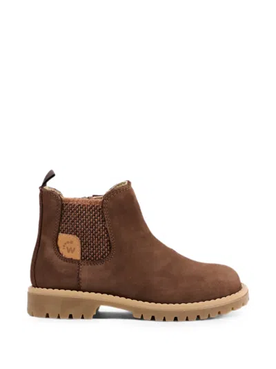 Walkey Elasticated-side Panel Ankle Boots In Brown